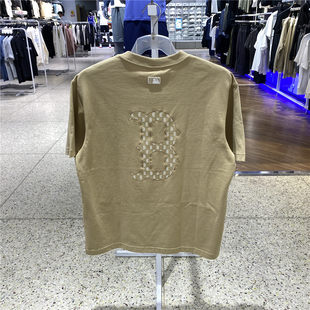 潮牌MLB正品男女老花大LOGO短袖休闲圆领T恤25夏季新款3ATSM0653