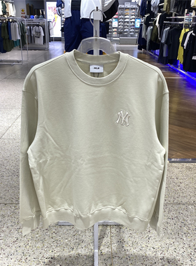 MLB男女情侣背标大LOGO复古老花圆领套头卫衣25秋季新款3AMTM0654