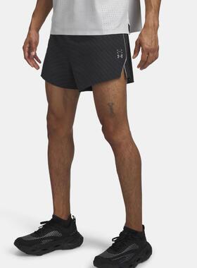 安德玛UA春夏Halo Run男子反光跑步夜跑健身运动短裤6012324