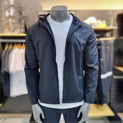 安德玛UA男子梭织Storm防泼水健身跑步运动夹克修身外套1376795