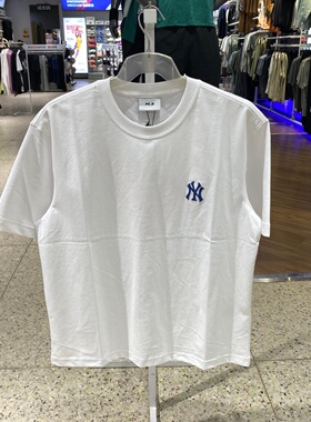MLB正品专柜新款男宽松白色短袖T恤3ATSN7863-50WHS