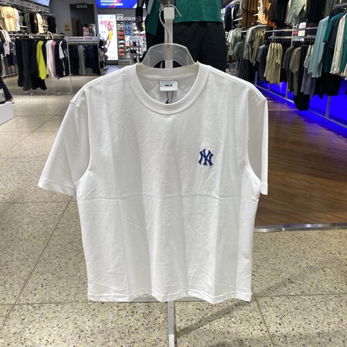 MLB正品专柜新款男宽松白色短袖T恤3ATSN7863-50WHS