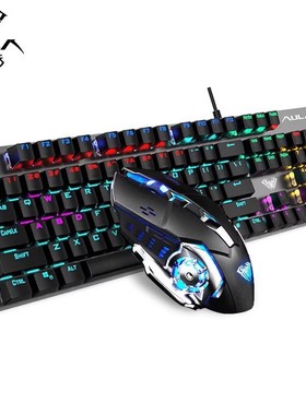 AULA Mechanical Keyboard USB Wired Pc Gaming Keyboard Mouse