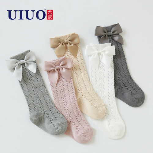 婴儿夏季学院风网眼透气长筒袜