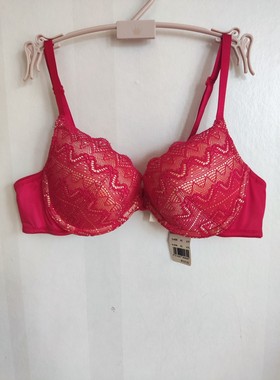 黛安芬专柜正品16-4599红色性感蕾丝超弹力集中聚拢文胸
