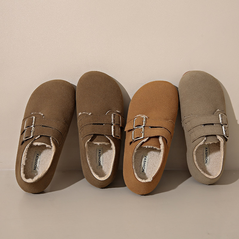 CUMUGGO平底软面磨砂皮单鞋