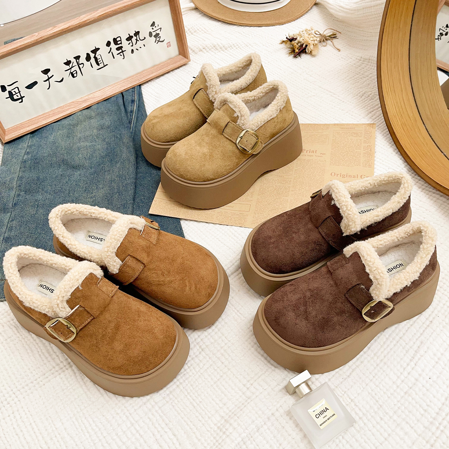 厚底增高勃肯鞋女2025新款