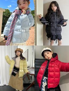 男女童纯色面包服羽绒服儿童羽绒外套 新款 music童装 25冬季