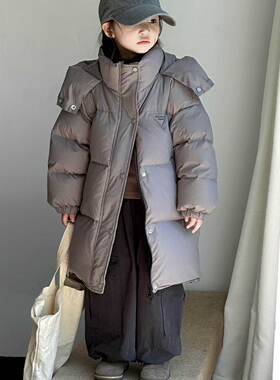 2026冬季新款儿童女童中大童90绒羽绒服外套反正面两面穿三防面料