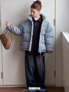 祖赫童装26冬季新款男女童中长款格子羽绒服儿童90绒羽绒外套