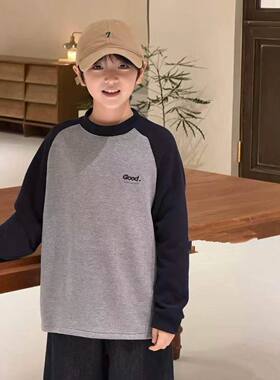 萌外童装25冬青少年儿童蚕丝棉加棉加厚亲肤打底衫男女童保暖长袖