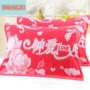[Một đôi] gối bông cotton jacquard cotton đôi mẫu gối khăn mục vụ tăng gió gối 50x75cm - Khăn gối vỏ gối vuông