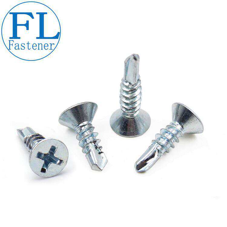 f2/4.8镀锌十字沉头钻尾螺丝钉平头自攻自钻燕尾22a打铁彩钢