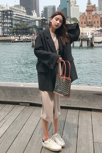 黑色高级感西装外套女春季2025年新款小个子设计感休闲气质西服图片