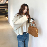 厚款通勤宽松型短外套宽松学生ins皮夹克机车服休闲春秋显瘦网红，女装皮衣，浙宝233