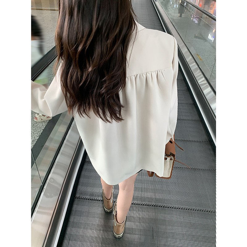 新款主推【已出货】后背抽碎皱韩版西装MMJ2363P115控价168,女装西装,浙宝233