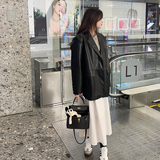 美拉德西装式皮衣外套女2025春秋新款时尚休闲流行爆款西服夹克，女装皮衣，浙宝233