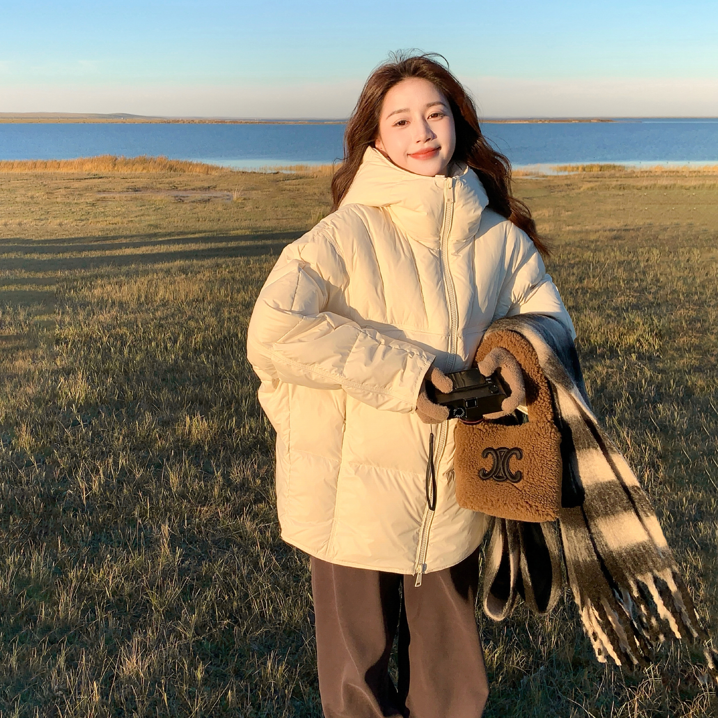 现货冬装新款韩版龟背设计中长款90绒羽绒服MMJ8066-P380-控588，女装羽绒服，浙宝233