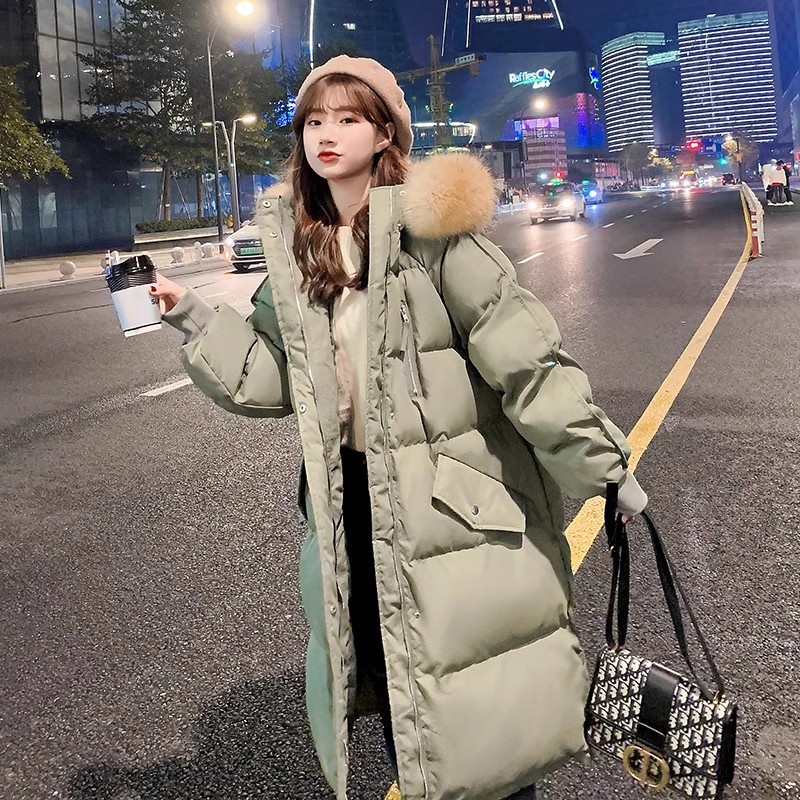 2025年新款大码羽绒棉服女冬中长款宽松韩版面包服加厚棉衣外套潮
