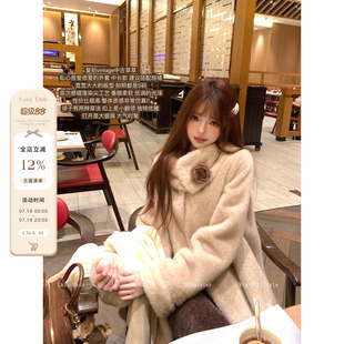 Didi私藏回憶 Lazy 環(huán)保水貂中古皮草毛毛大衣加厚保暖毛絨外套