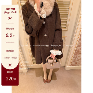 LazyDidi复古静奢【10/14新品】95绵羊毛 中古手工双面呢大衣