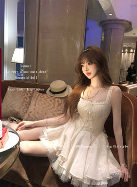 Lazy Didi与纱共舞 14m五层裙摆蕾丝公主裙花边抽褶显瘦千金蓬蓬