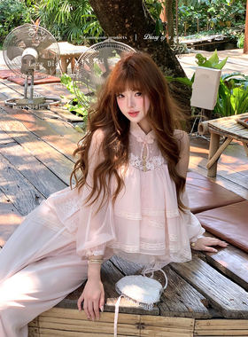 LazyDidi 粉黛桃花【新品】珠韵矜贵 绣花重工新中式四件套组