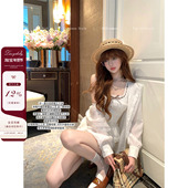 Lazy 夏日重工蕾丝轻氧套装 Didi高智系碎片 天丝防晒衬衣吊带长裤