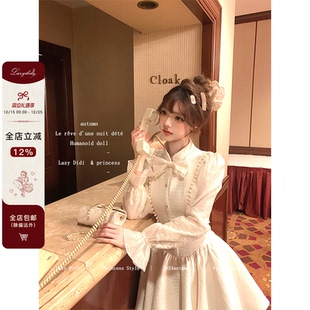 小香公主裙收腰娃娃领蝴蝶结连衣裙 典藏款 Lazy Didi奥斯汀少女香