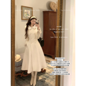 公主腰880g羊毛大衣气质赫本风长款 Lazy Didi游梦巴黎 呢子外套