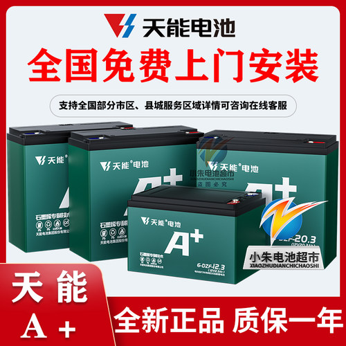 天能A+电池爱玛雅迪电动车原装电瓶三轮车6020AH48v20铅酸畜电池