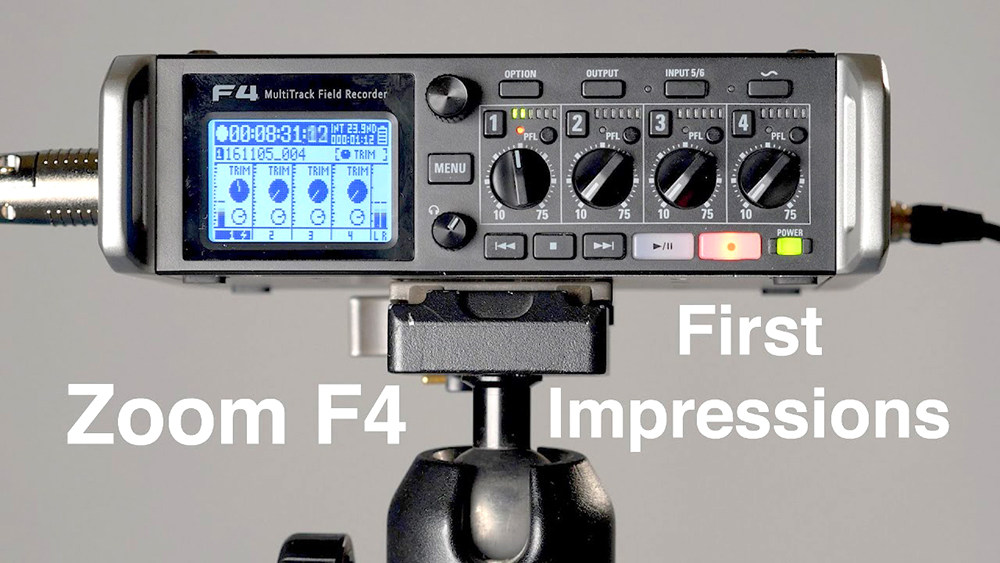 ZOOM F4 八多轨外景数字同期录音机音频接口微电影视音质远超R44