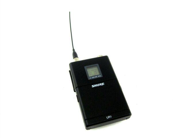 Shure/舒尔 UR1无线腰包发射机/发射器配UR4D+接收机头戴领夹正品
