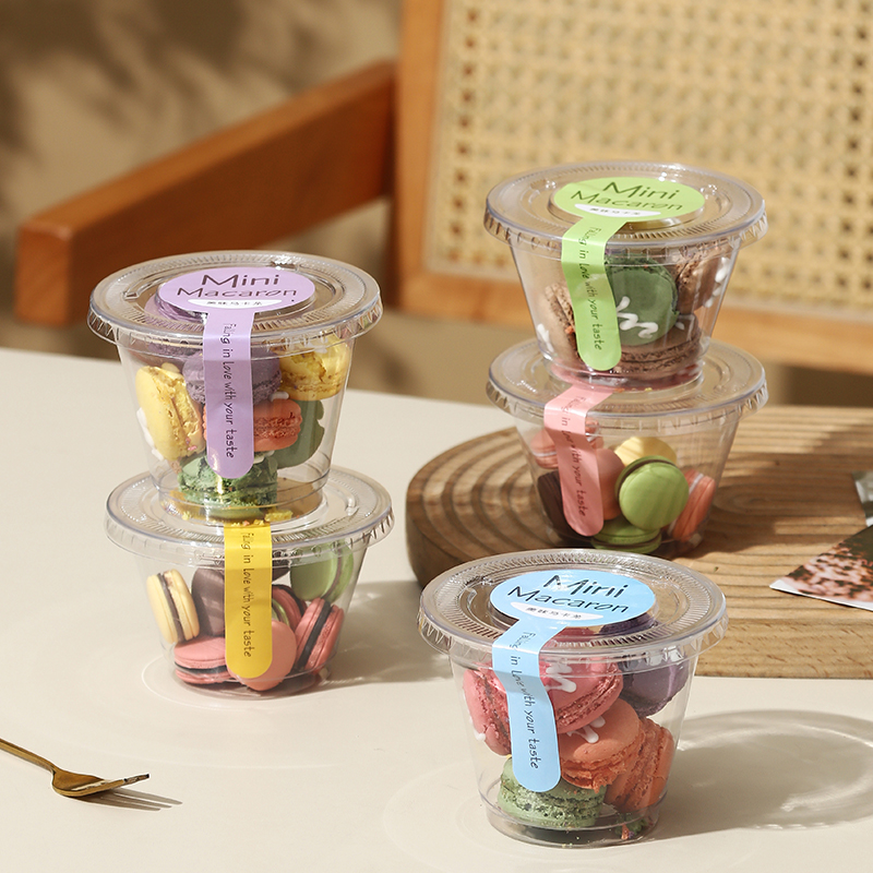 mini马卡龙甜品咖啡蛋糕杯包装盒