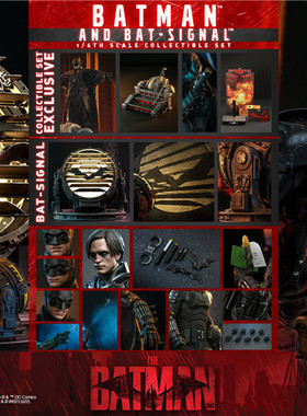 全新现货 HotToys HT MMS641 1/6 新蝙蝠侠 蝙蝠讯号灯豪华套装