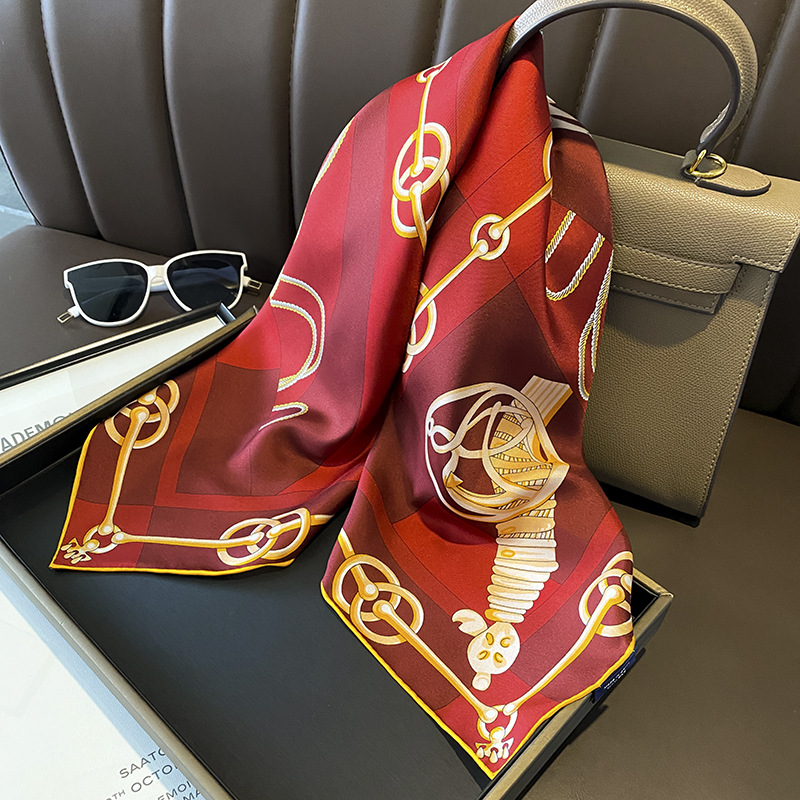 100%桑蚕丝方巾领巾女春秋冬季