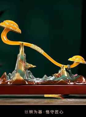 全铜江山如意摆件家居客厅玄关乔迁开业公司装饰品送领导老板礼物