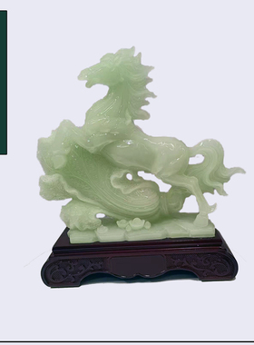 马上发财白菜马摆件开业礼物