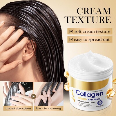 骨胶原发膜Collagen Repairing Hair Mask fluffy smooth Nourish