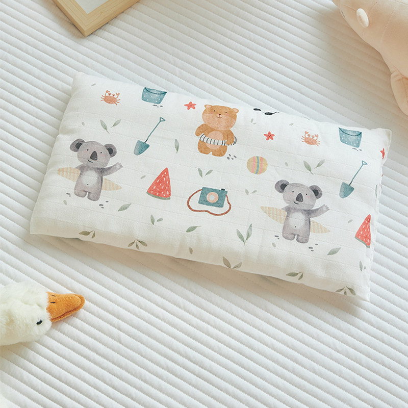 小月龄宝宝枕头0到6个月婴幼儿云片枕新生婴儿a类纯棉巾婴儿枕头