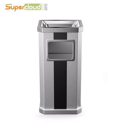 舒蔻酒店垃圾桶烟灰缸不锈钢大堂立式室外宾馆时尚带内桶走廊带烟