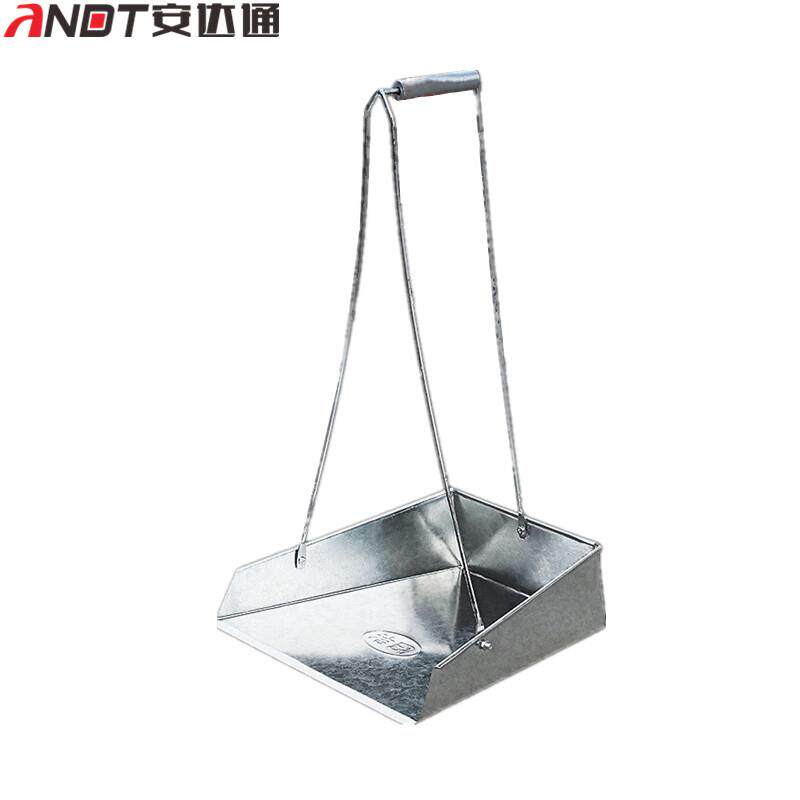 安达通白铁皮垃圾斗防风撮箕加厚簸箕园林清洁畚箕铁簸箕户外扫地