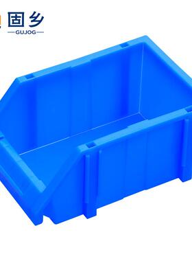 固乡组合式零件盒塑料斜口盒仓库货架分类螺丝收纳盒R2蓝色250X16