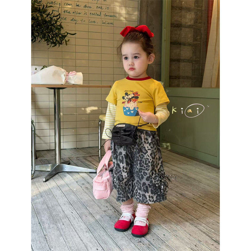 KIAI·26春~卡通条纹假两件长袖T恤861012,童装/婴儿装/亲子装,T恤,淘宝优惠券,粉丝福利购,淘宝优惠卷