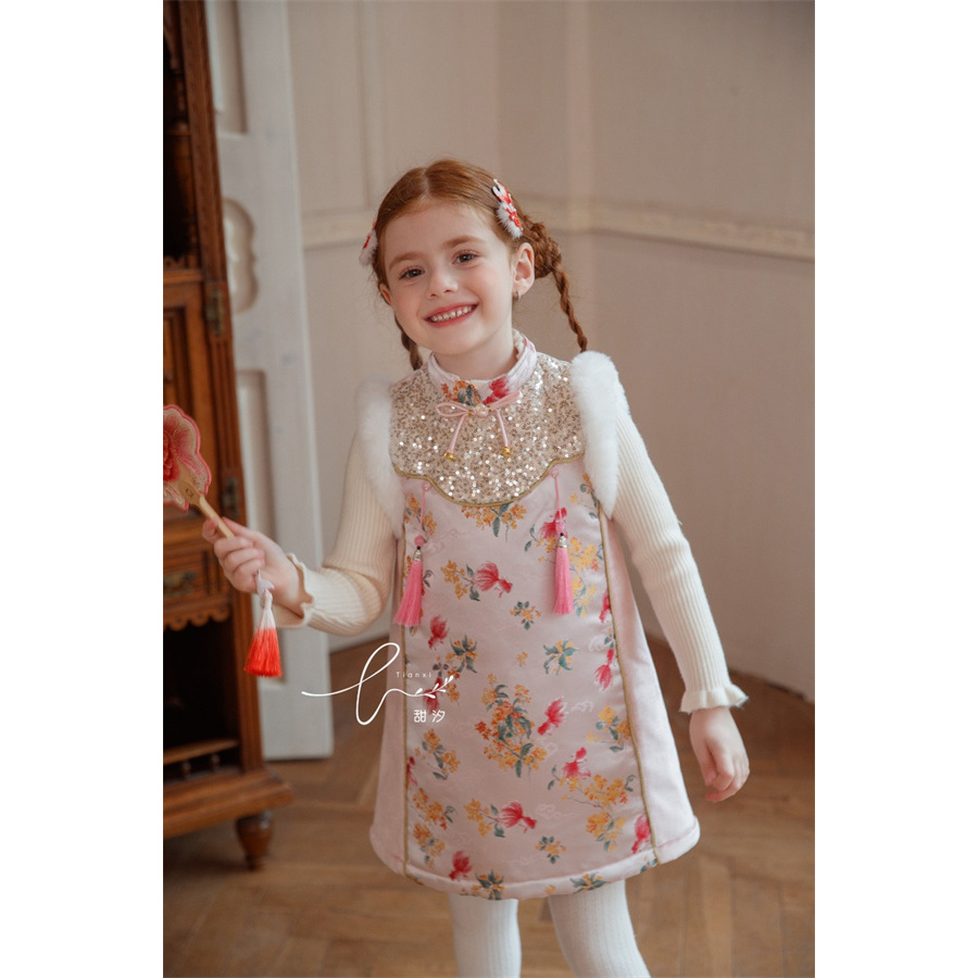 甜汐·25冬~新中式小鱼旗袍裙86536