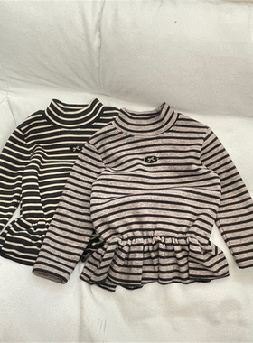 CFZ·25冬~条纹鱼尾加绒打底衫25417