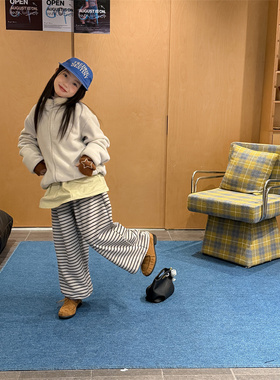 LJ·25冬~条纹加绒裤91169