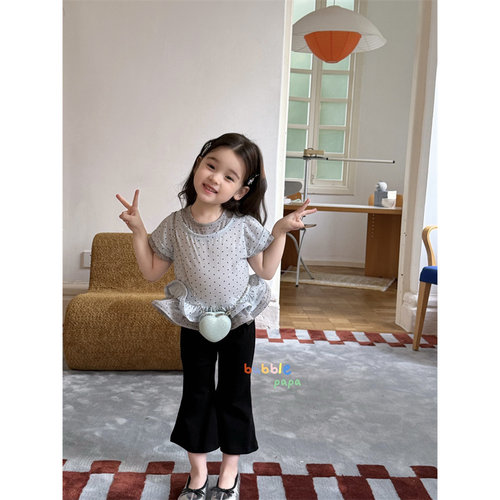 Bubble·26夏~休闲七分喇叭裤FX25552