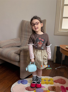 Bubble·26夏~卡通印花假两件T恤FX35191