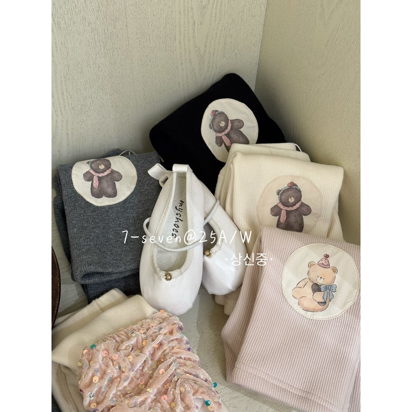 7Seven·25冬~小熊贴布打底裤9368